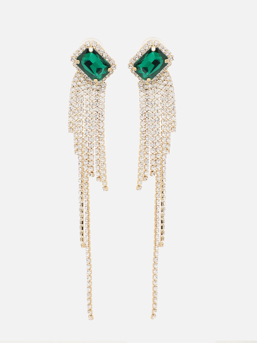 Silver Plated Party Designer Stone Drop Earring For Women