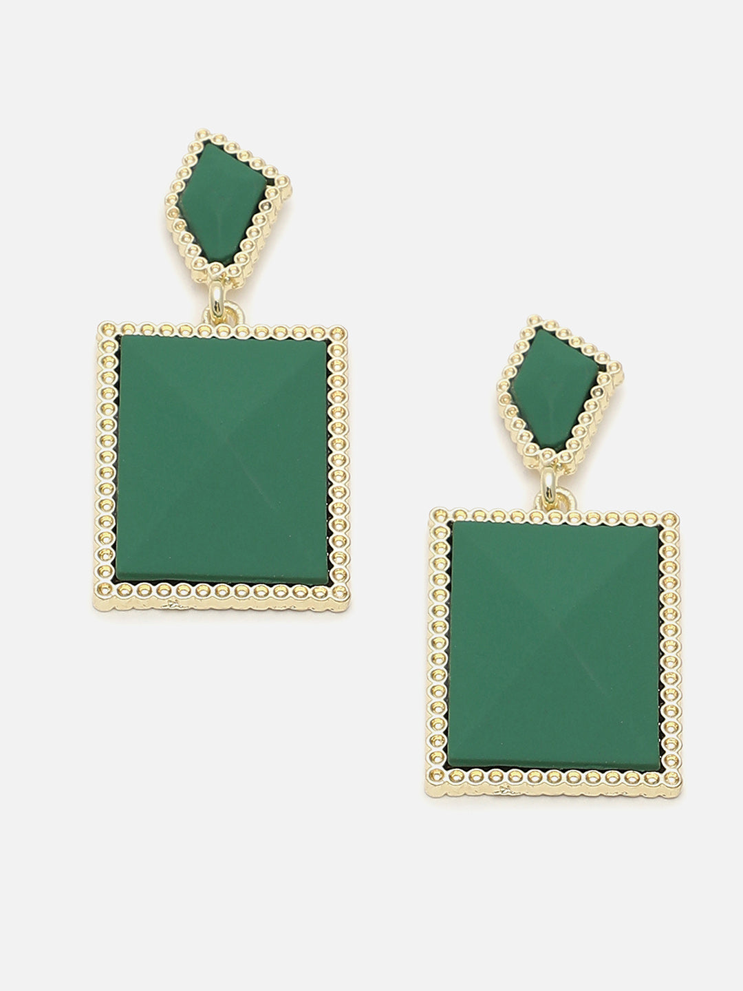 Gold Plated Party Designer Stone Drop Earring For Women