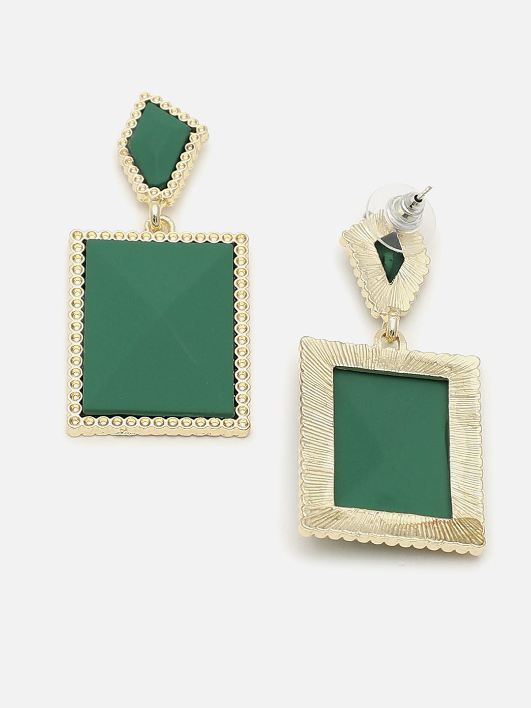 Gold Plated Party Designer Stone Drop Earring For Women