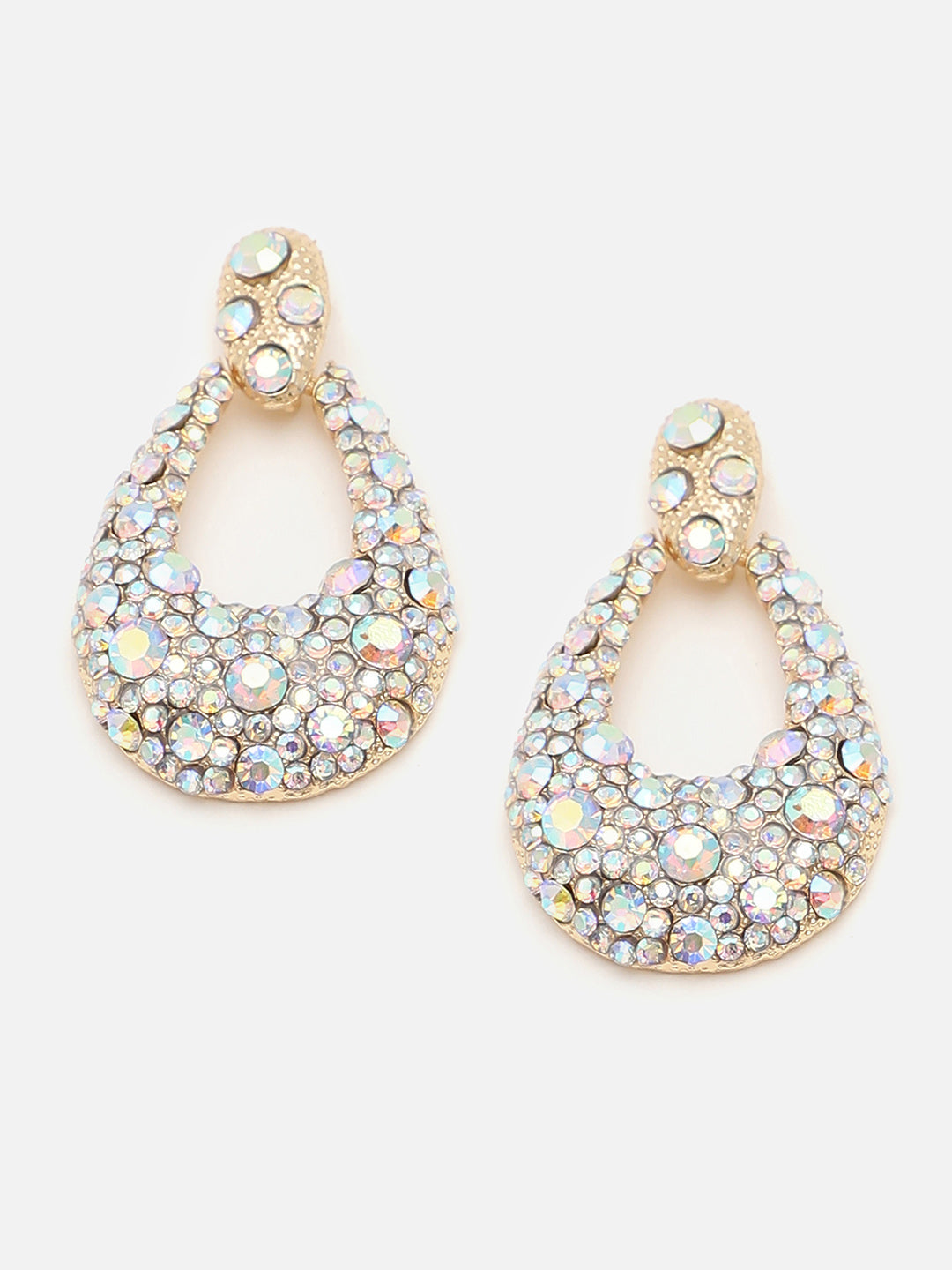 Gold Plated Party Designer Stone Drop Earring For Women