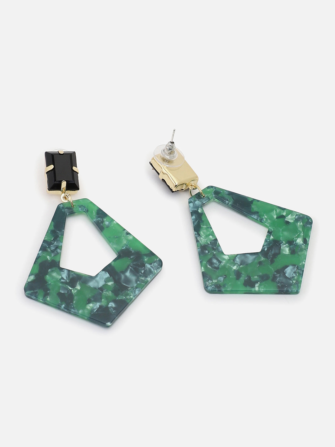 Gold Plated Party Designer Stone Drop Earring For Women