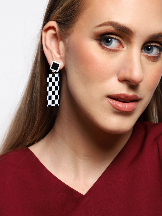 Gold Plated Party Designer Stone Drop Earring For Women