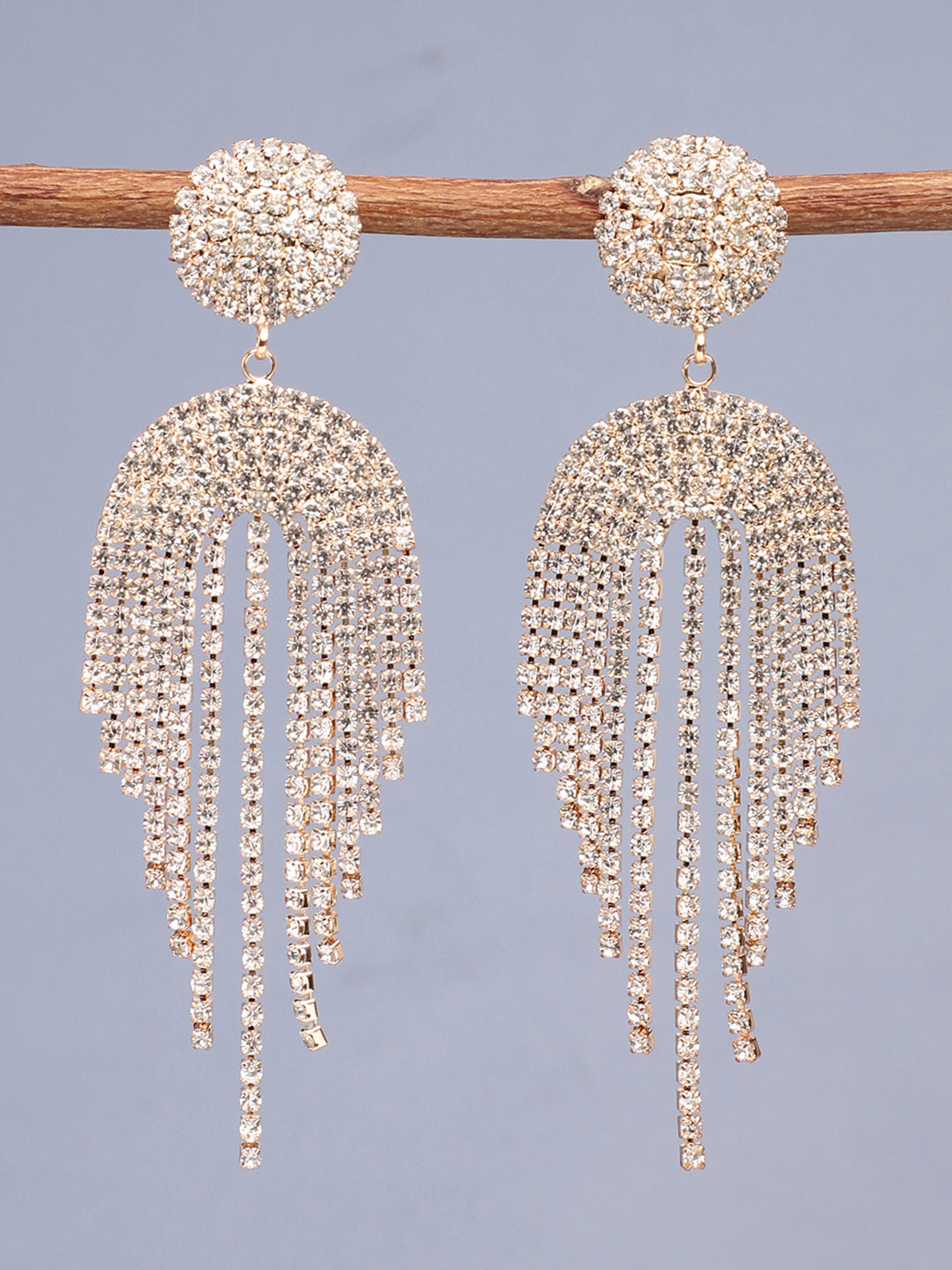 Silver Plated Party Designer Stone Drop Earring For Women