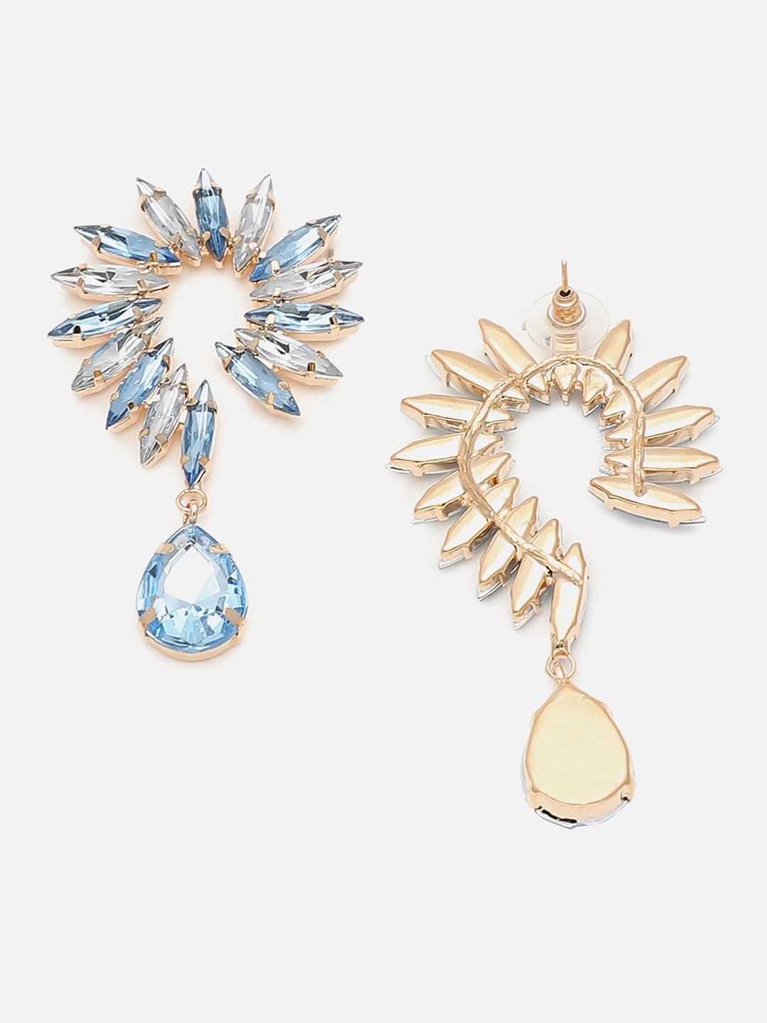 Gold Plated Party Designer Stone Drop Earring For Women