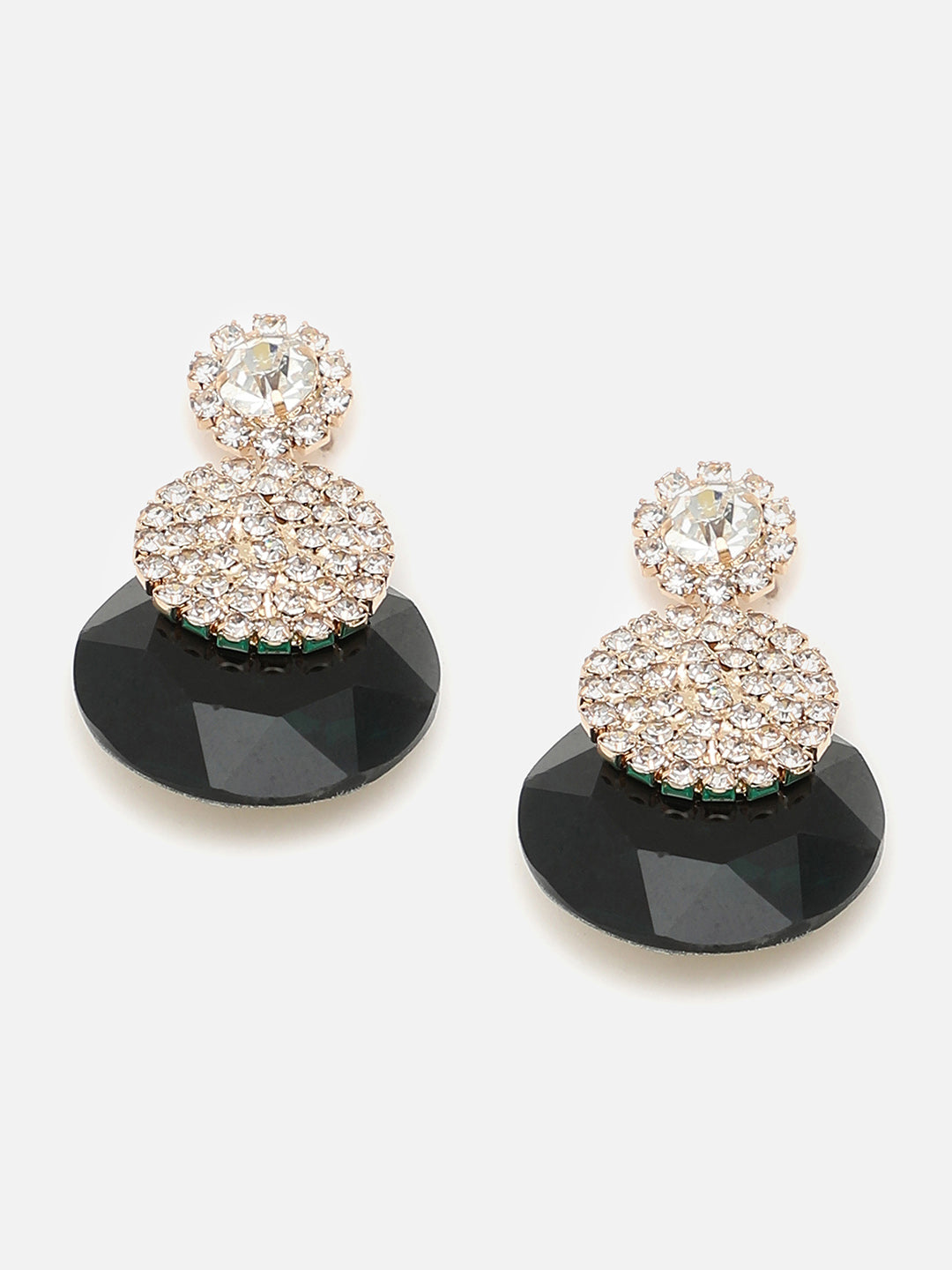 Gold Plated Party Designer Stone Drop Earring For Women