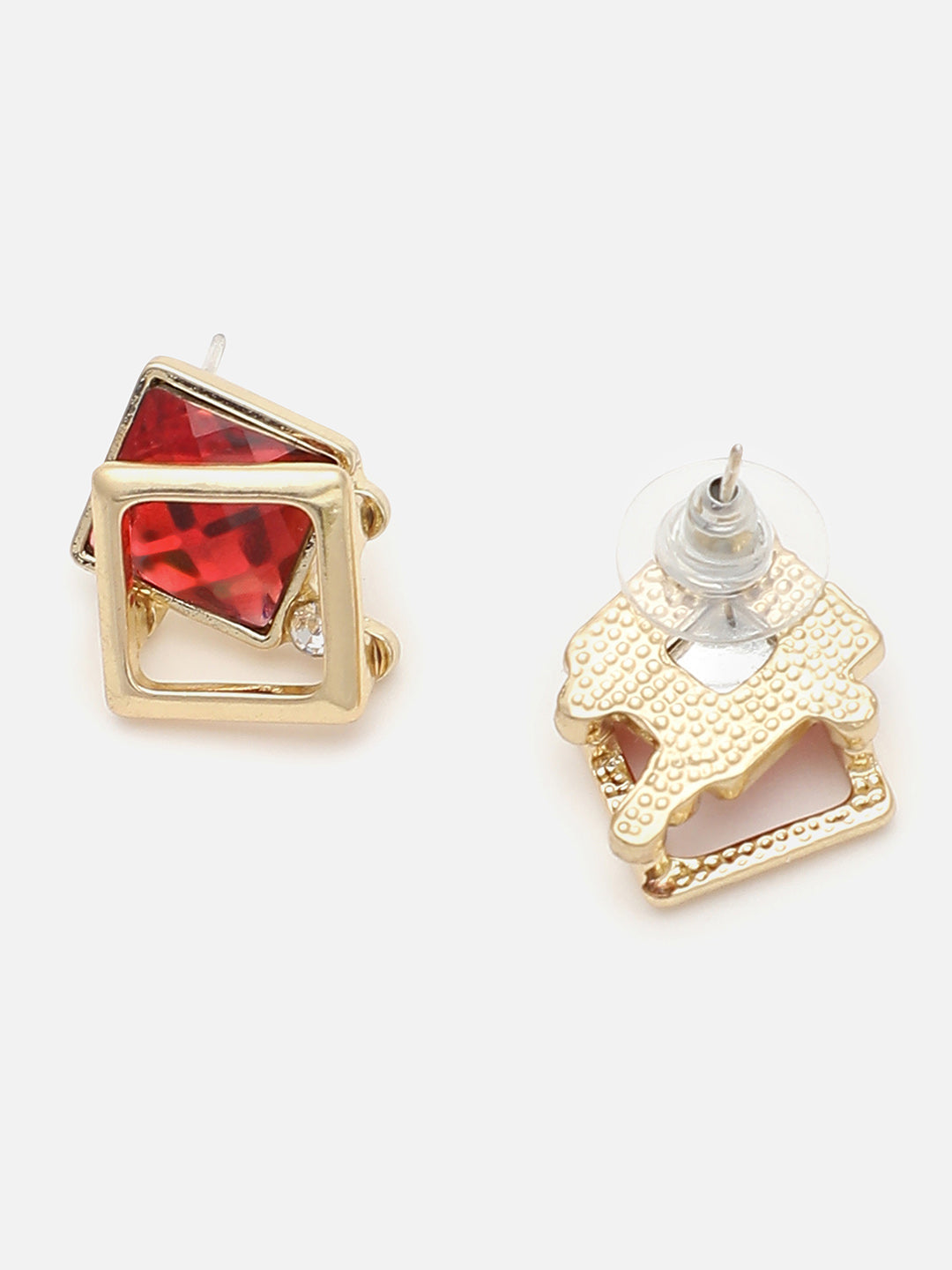 Gold Plated Party Designer Stone Stud For Women