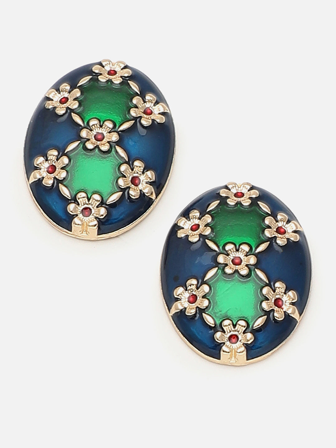 Gold Plated Party Designer Stone Stud For Women