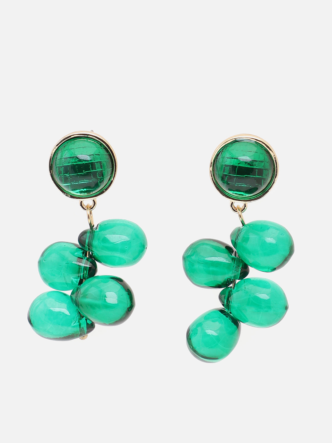 Gold Plated Party Designer Stone Drop Earring For Women