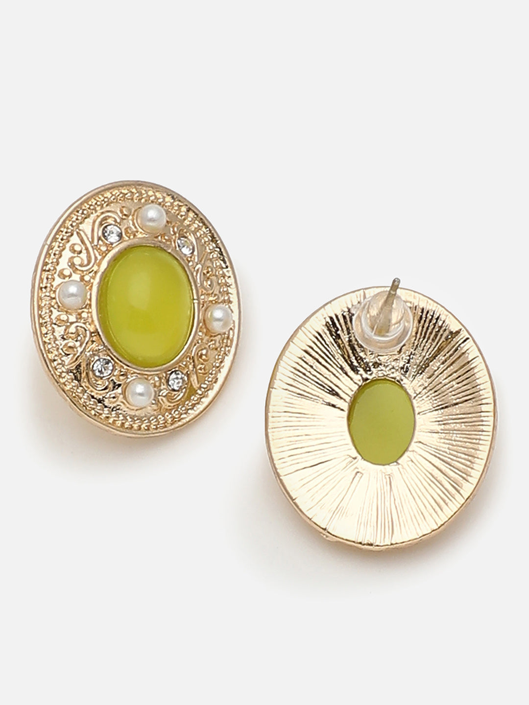 Gold Plated Party Designer Stone Stud For Women
