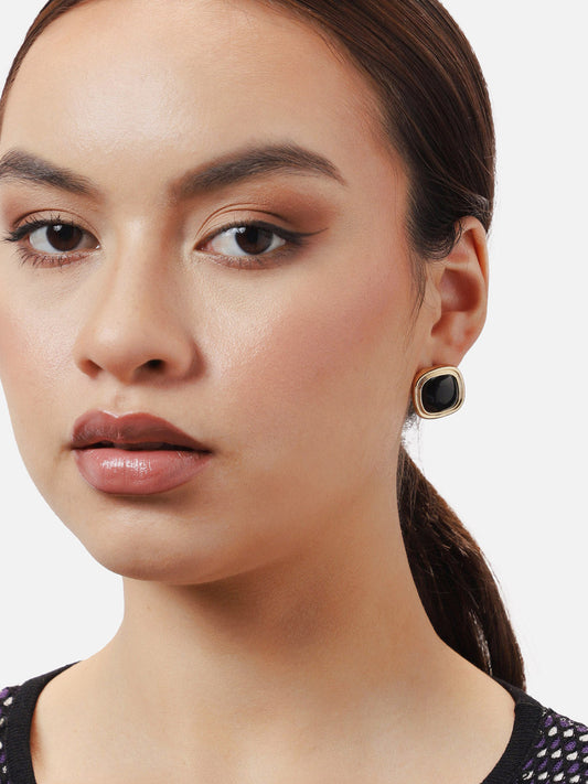 Gold Plated Party Designer Stone Stud For Women