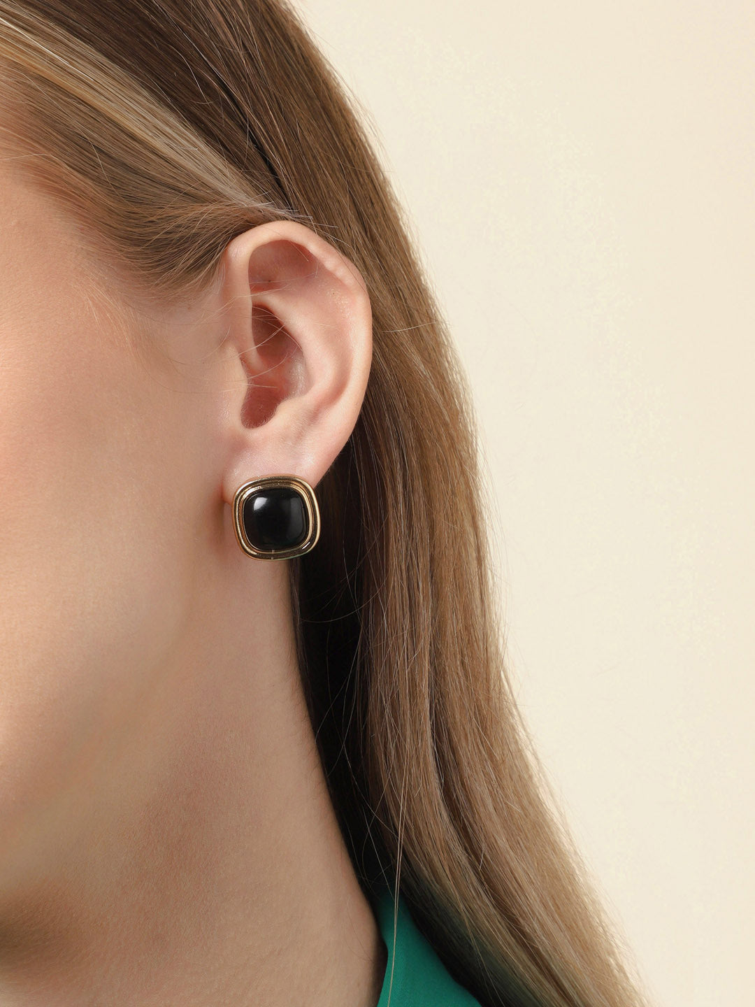 Gold Plated Party Designer Stone Stud For Women