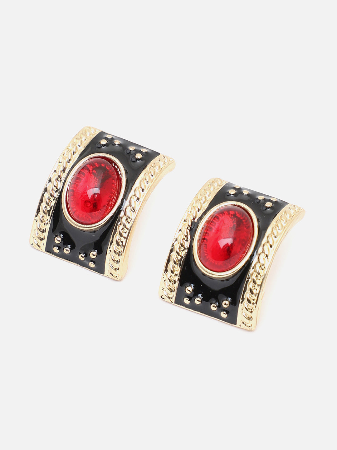 Gold Plated Party Designer Stone Stud For Women
