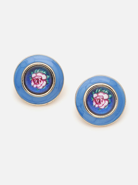 Gold Plated Party Designer Stone Stud For Women