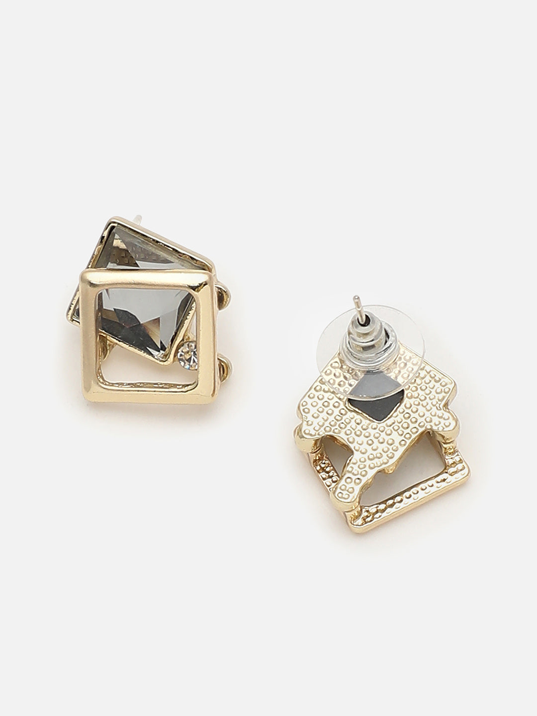 Gold Plated Party Designer Stone Stud For Women