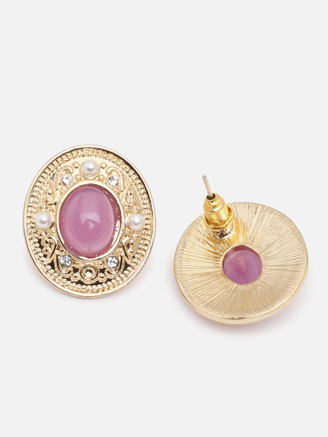 Gold Plated Party Designer Stone Stud For Women