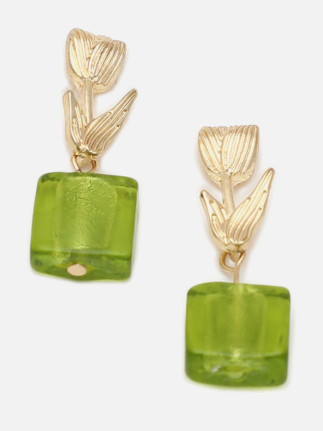 Gold Plated Party Designer Stone Drop Earring For Women