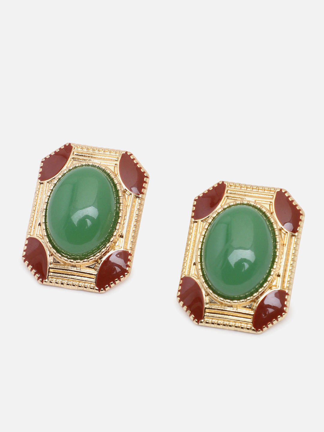 Gold Plated Party Designer Stone Stud For Women