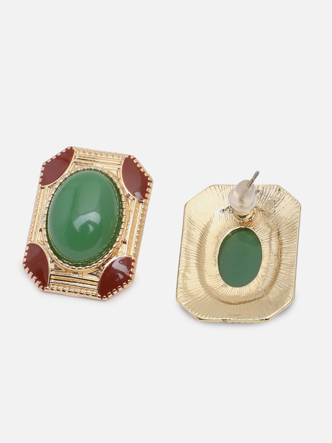 Gold Plated Party Designer Stone Stud For Women