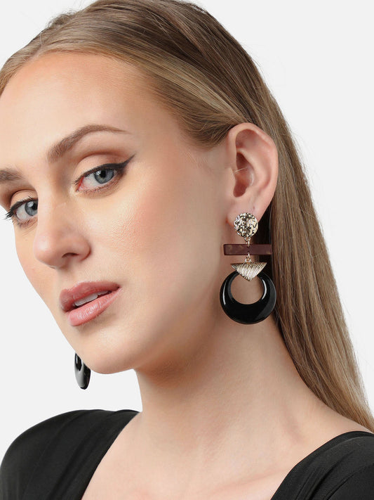 Gold Plated Party Designer Stone Drop Earring For Women