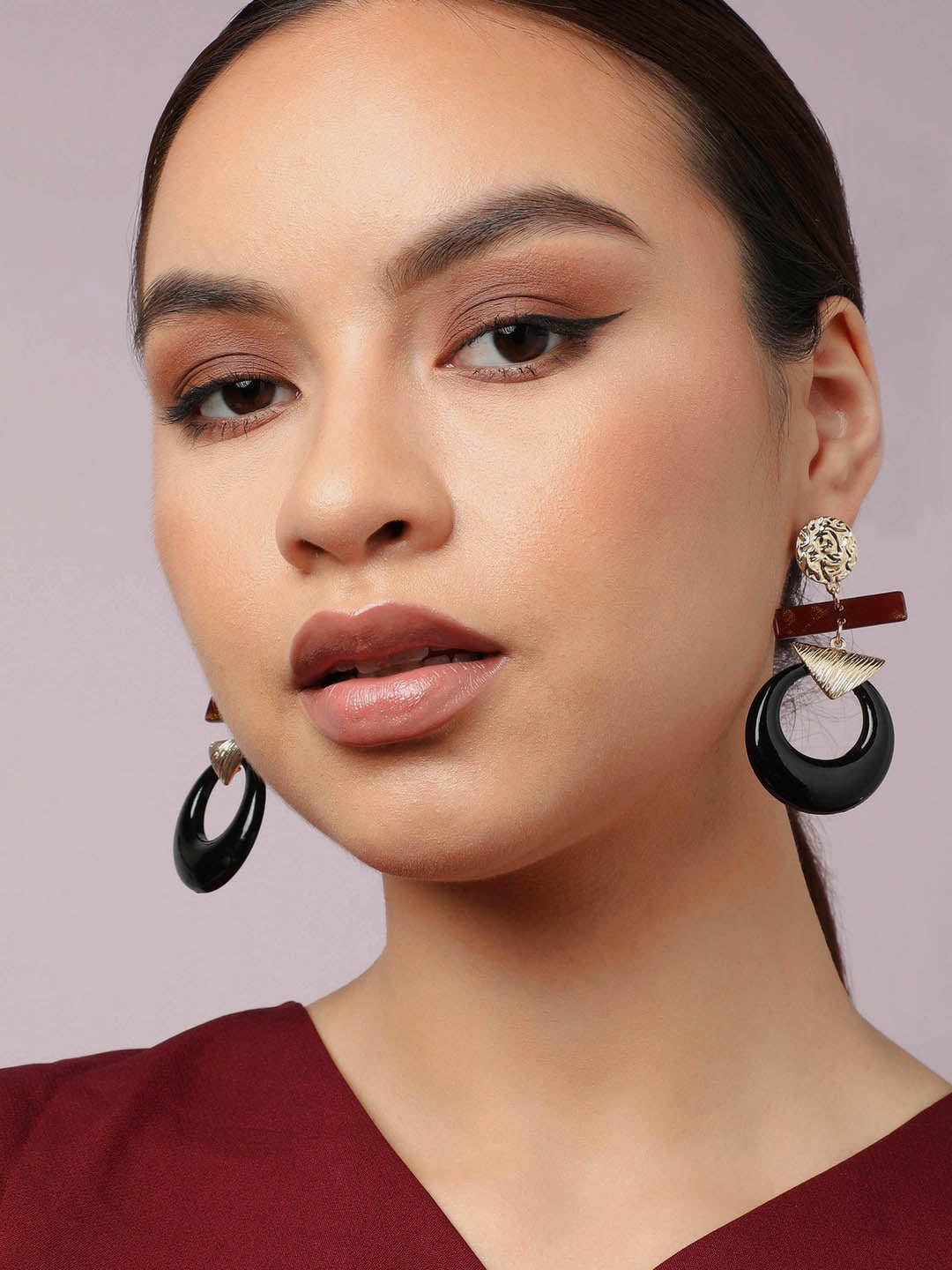 Gold Plated Party Designer Stone Drop Earring For Women