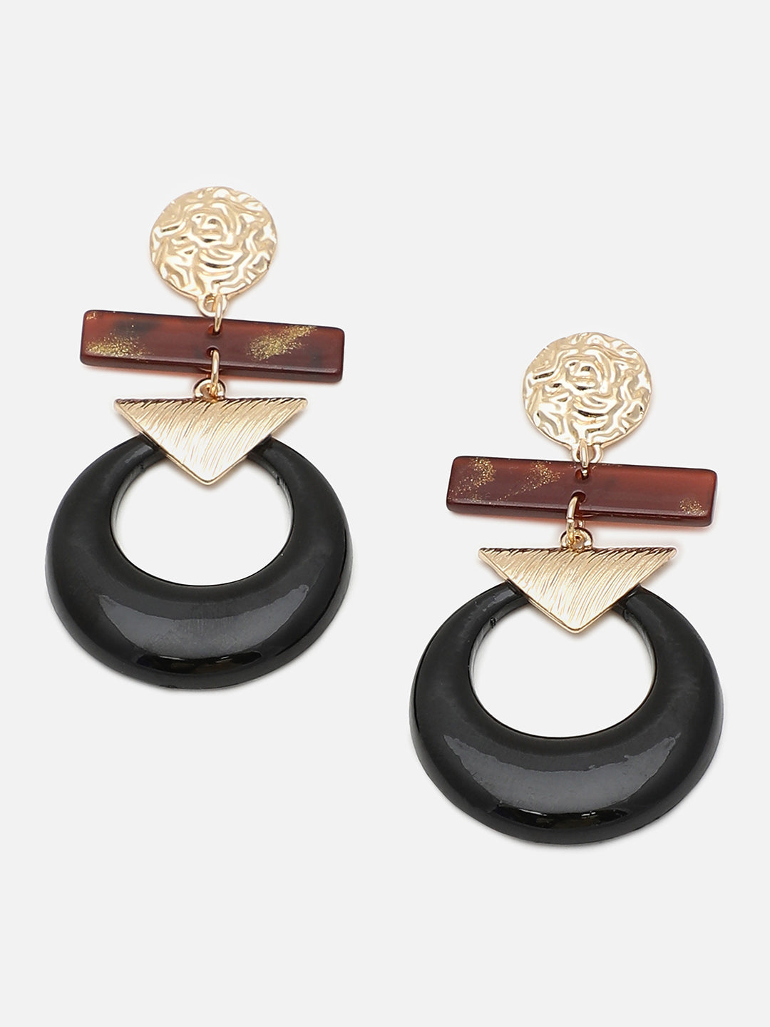 Gold Plated Party Designer Stone Drop Earring For Women