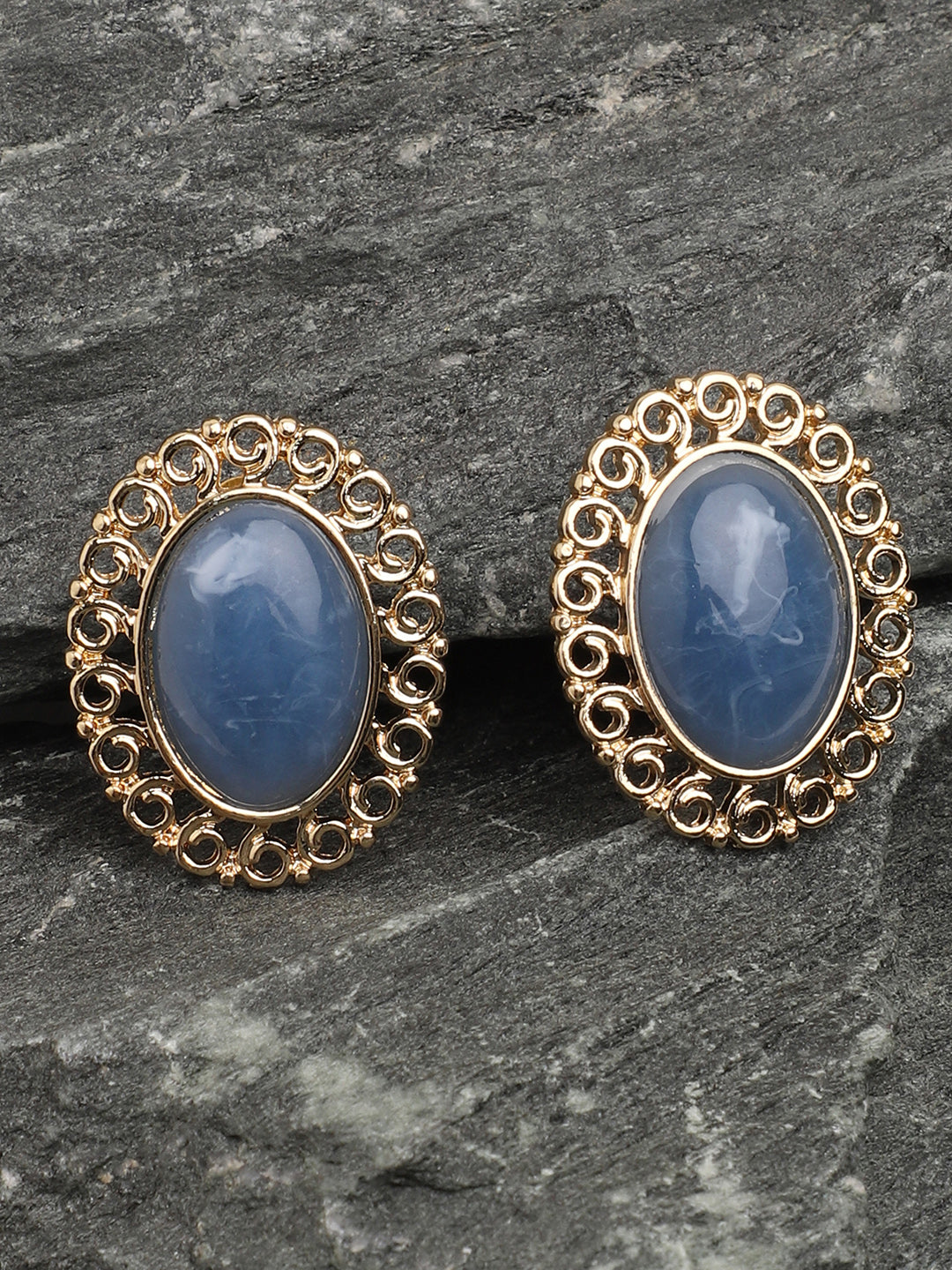 Gold Plated Party Designer Stone Stud For Women