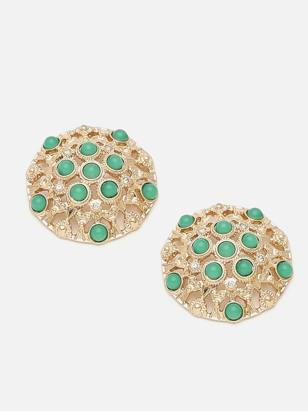Gold Plated Party Designer Stone Stud For Women