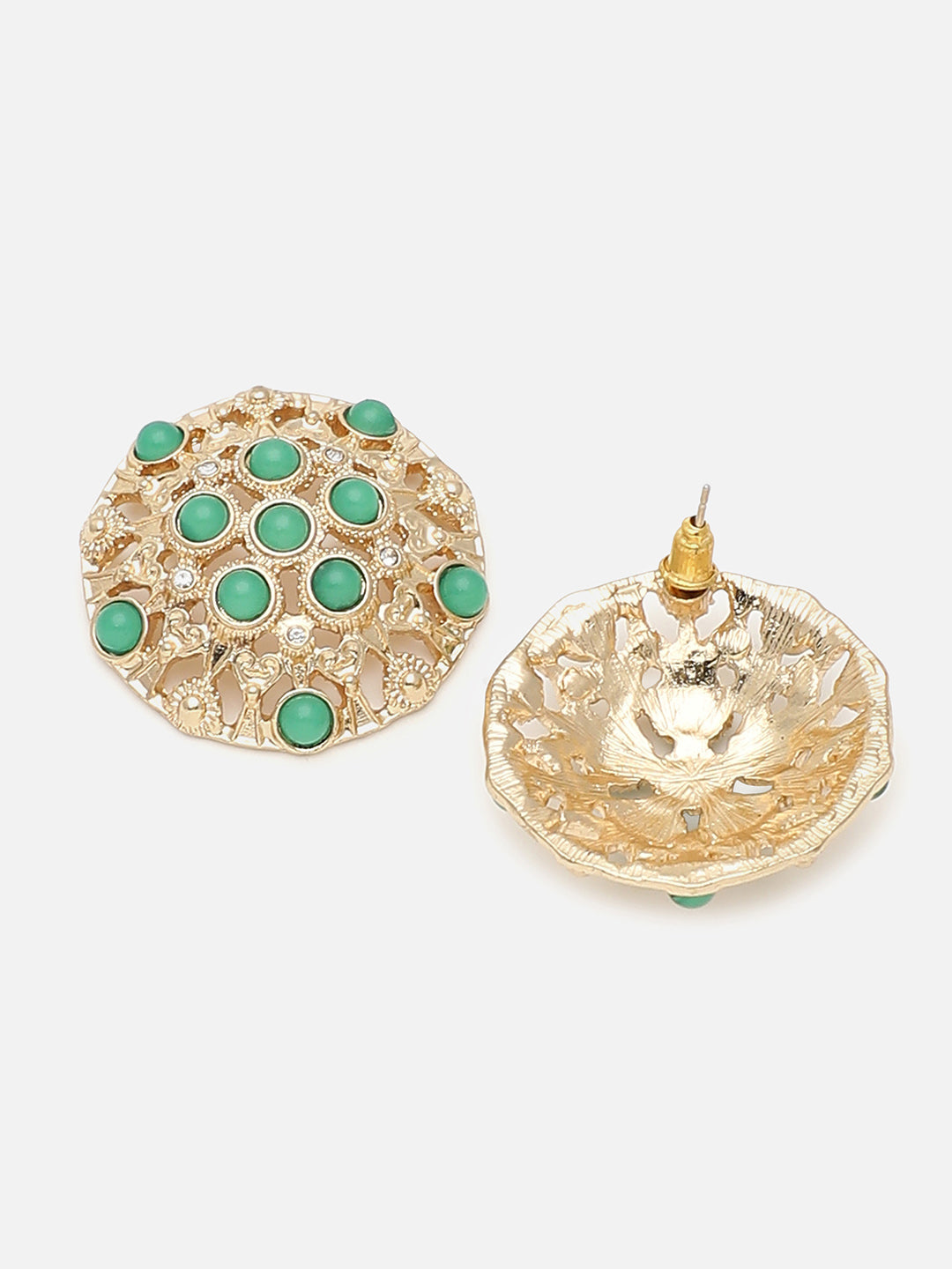 Gold Plated Party Designer Stone Stud For Women