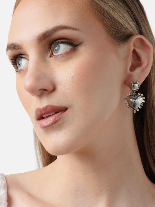 Gold Plated Party Designer Stone Drop Earring For Women