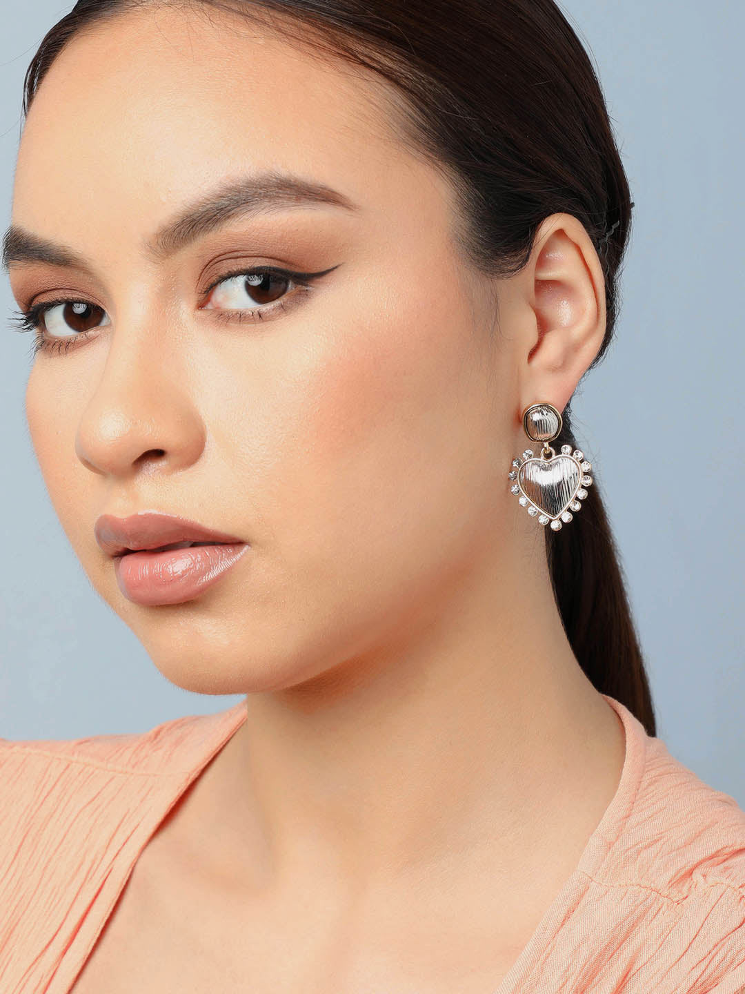 Gold Plated Party Designer Stone Drop Earring For Women