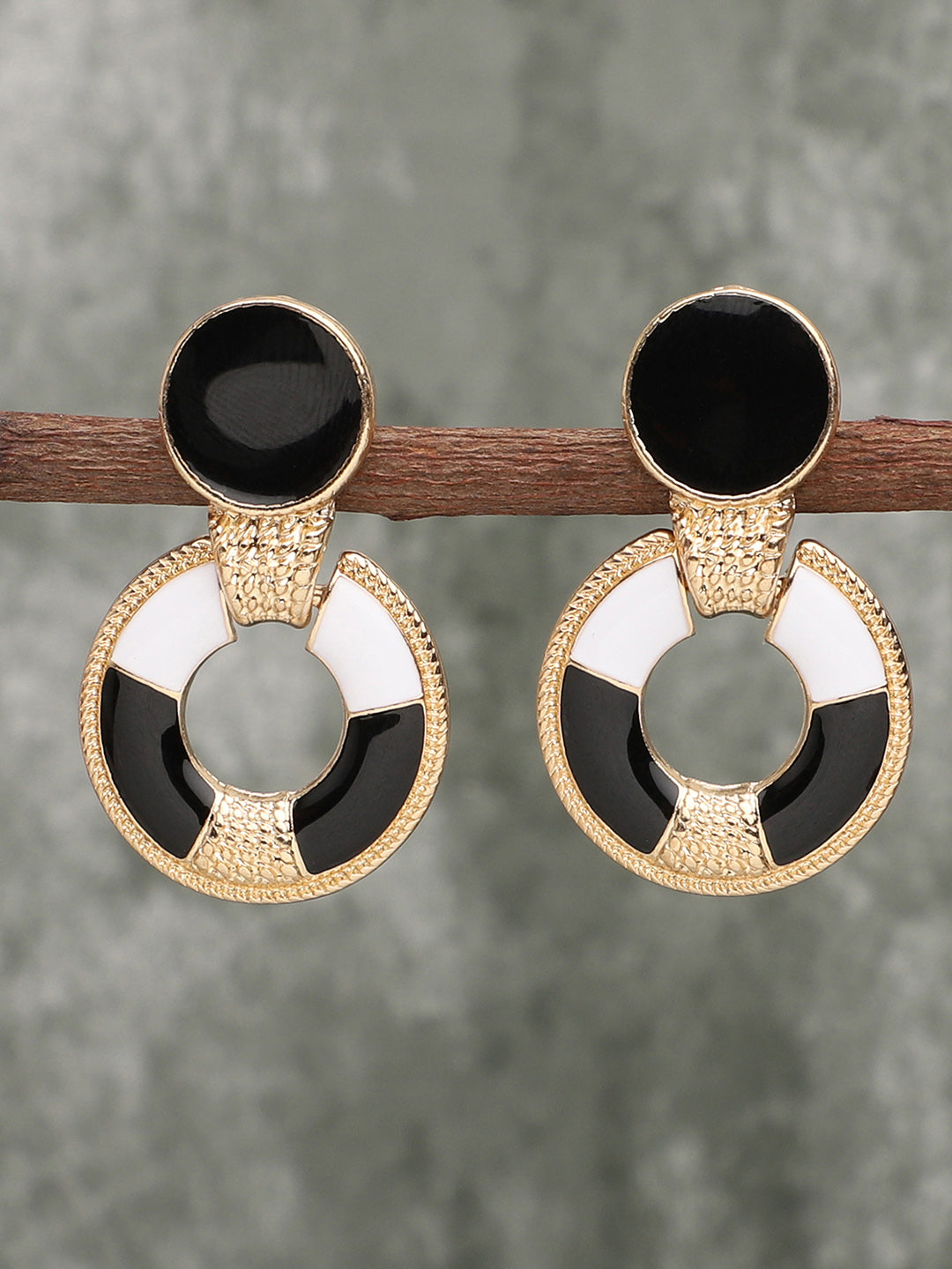 Gold Plated Party Designer Stone Drop Earring For Women