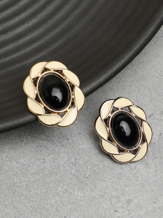 Gold Plated Party Designer Stone Stud For Women