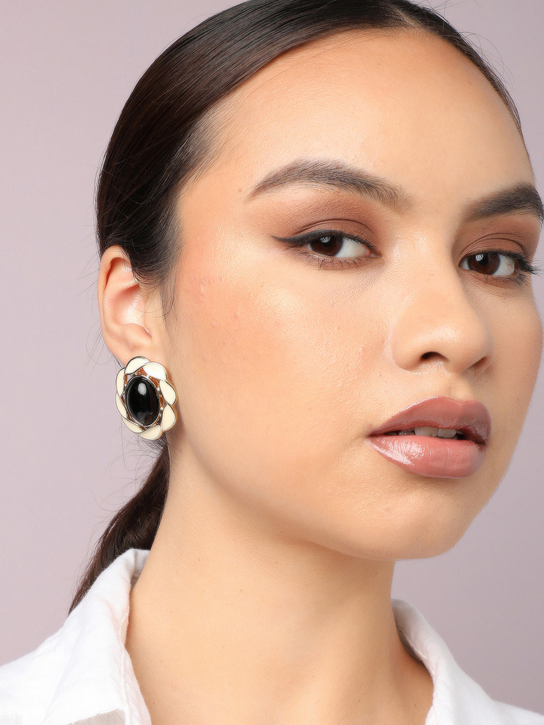 Gold Plated Party Designer Stone Stud For Women