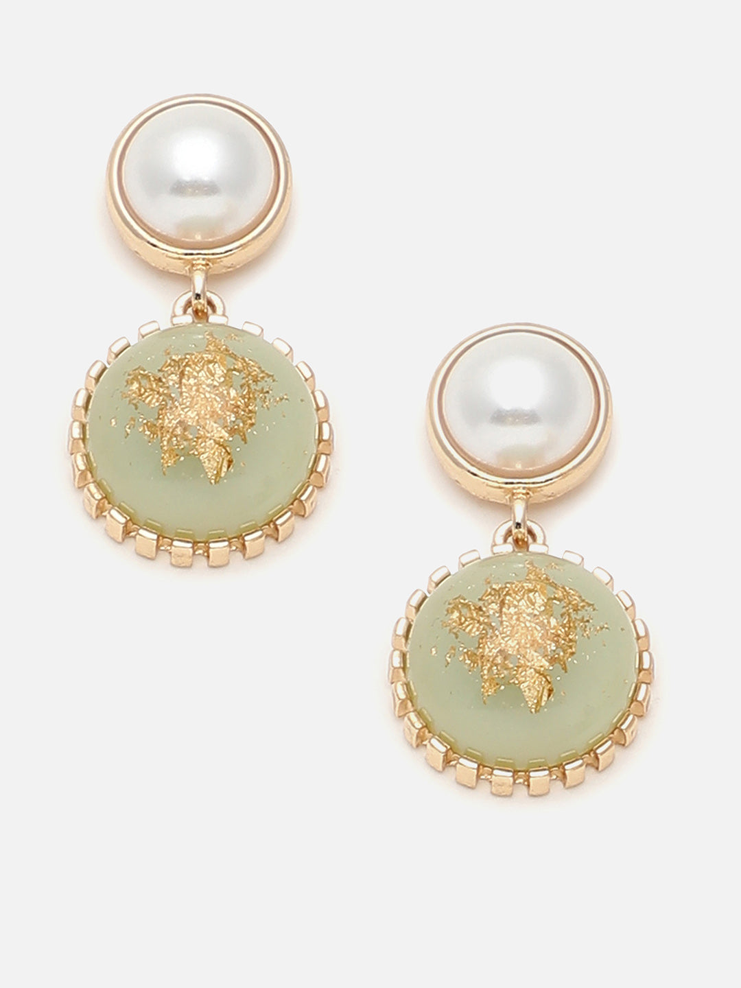 Gold Plated Party Designer Stone Drop Earring For Women