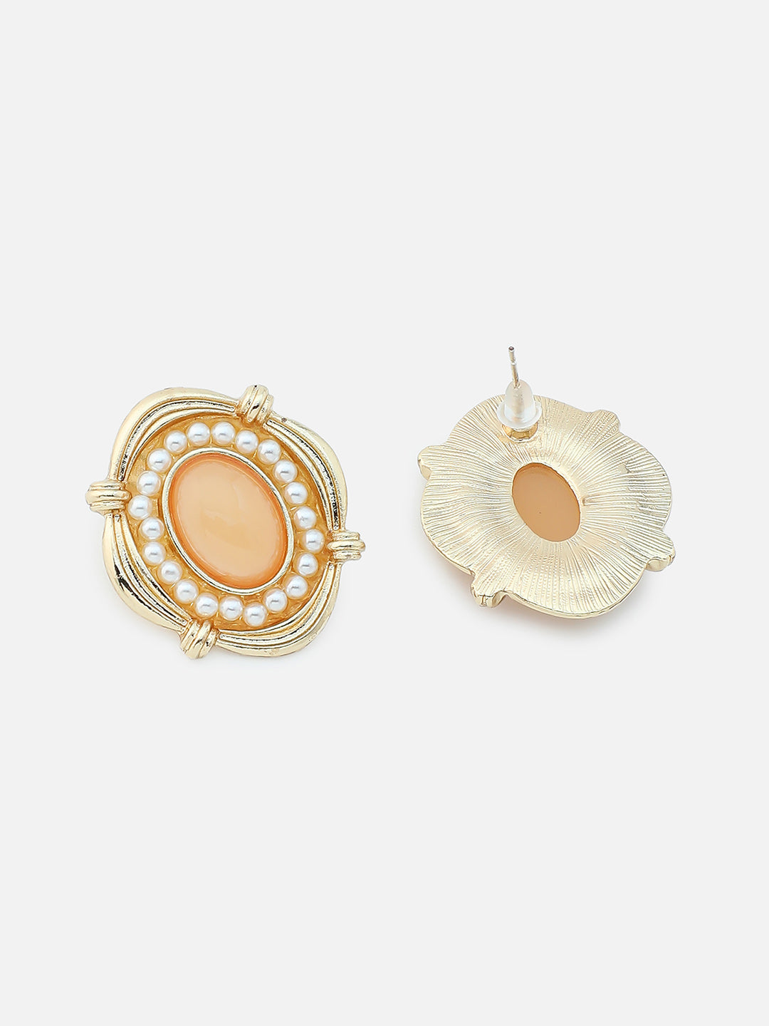 Gold Plated Party Designer Stone Stud For Women