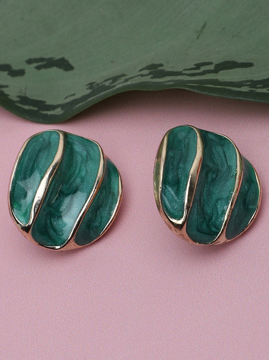 Gold Plated Party Designer Stone Stud For Women