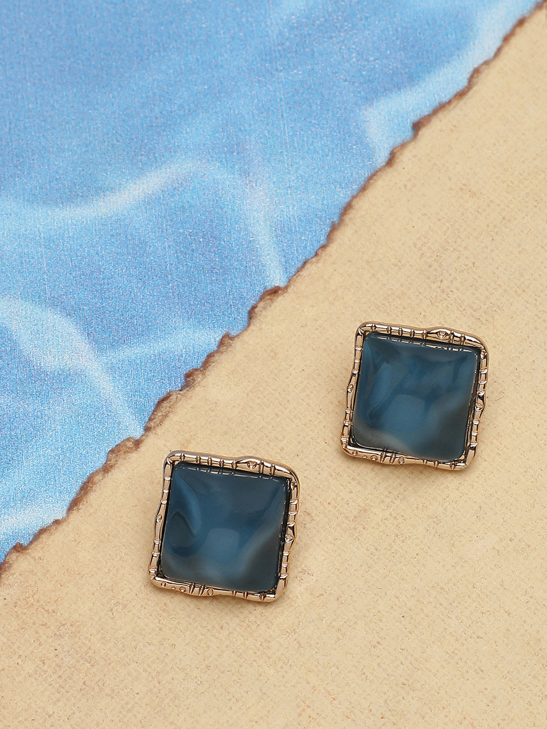 Gold Plated Party Designer Stone Stud For Women