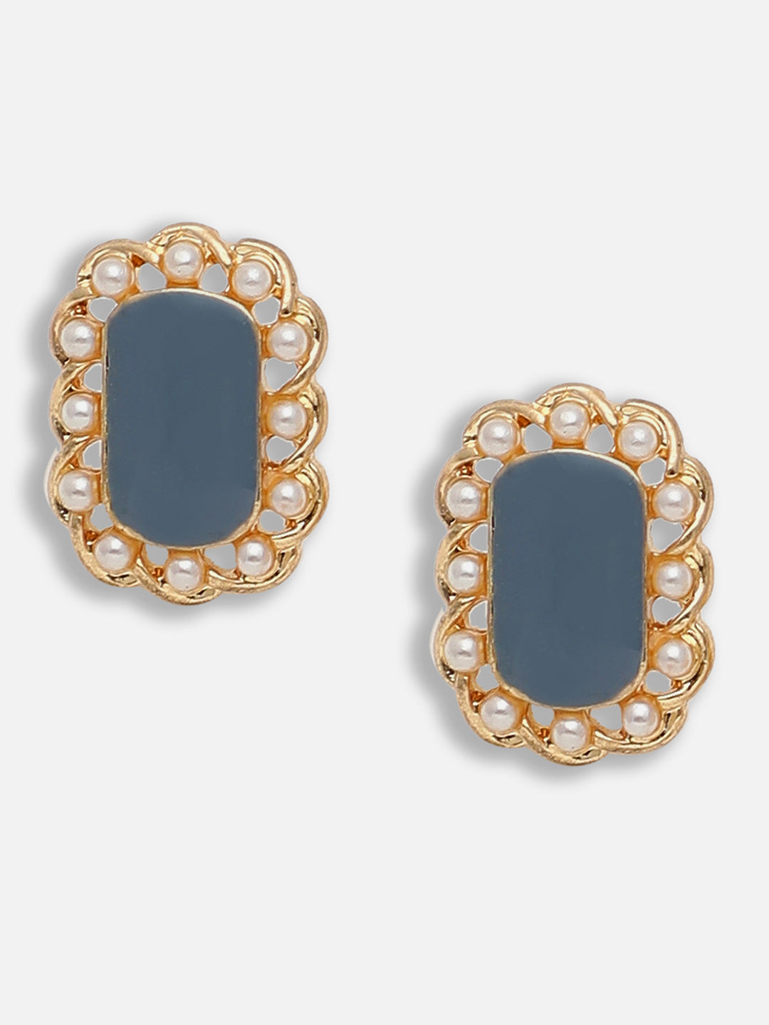 Gold Plated Party Designer Stone Stud For Women