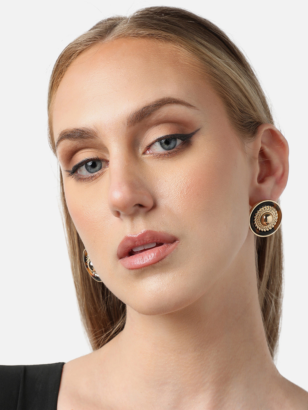 Gold Plated Party Designer Stone Stud For Women