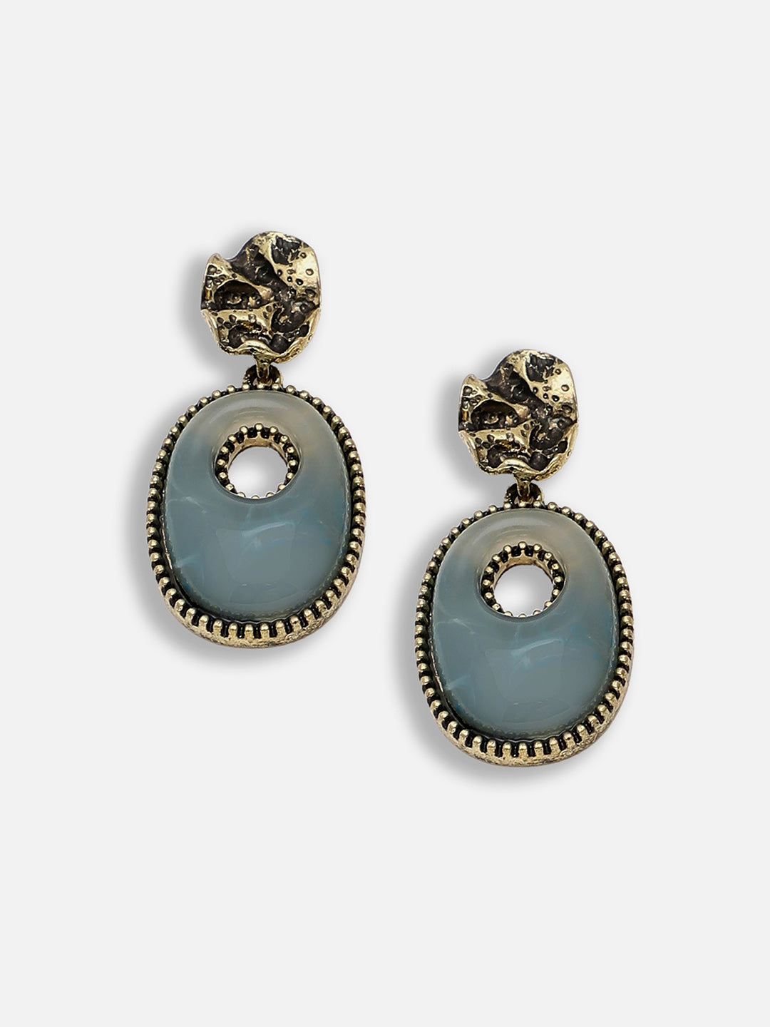 Gold Plated Party Designer Stone Drop Earring For Women