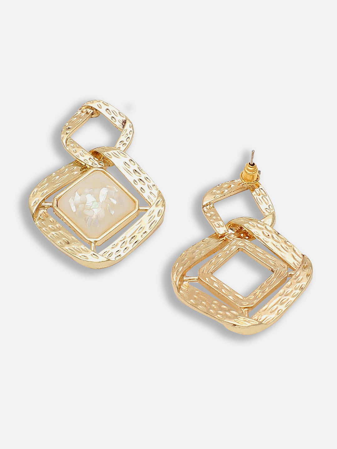 Gold Plated Party Designer Stone Drop Earring For Women