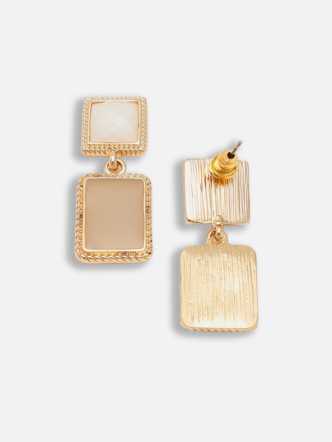 Gold Plated Party Designer Stone Drop Earring For Women