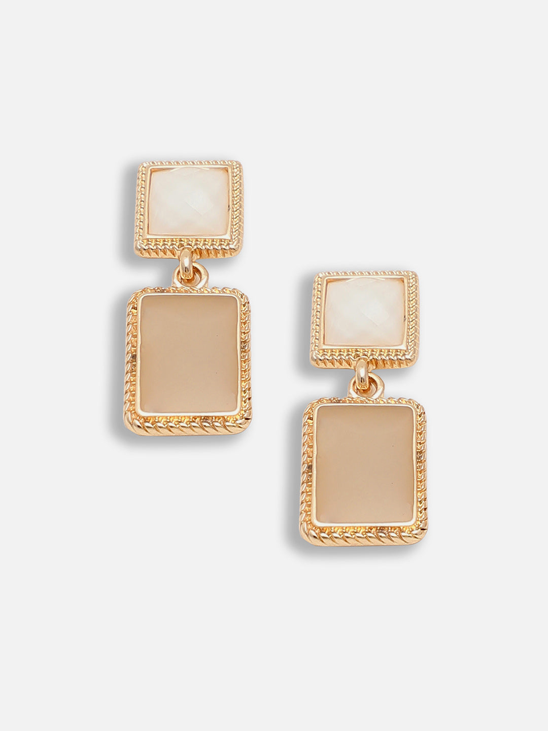 Gold Plated Party Designer Stone Drop Earring For Women