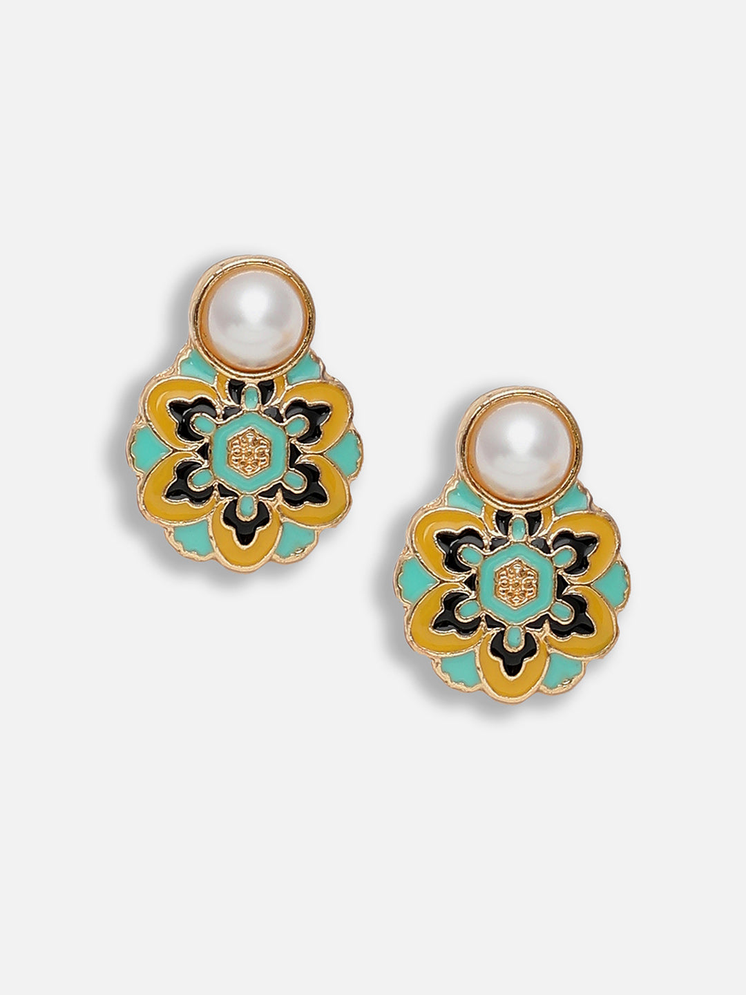 Gold Plated Party Designer Stone Drop Earring For Women