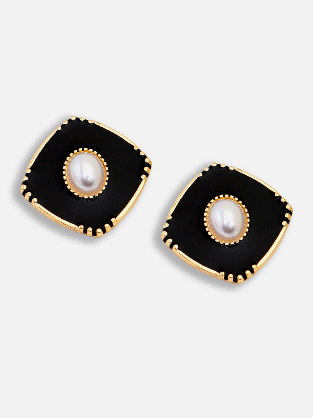 Gold Plated Party Pearls Stud For Women