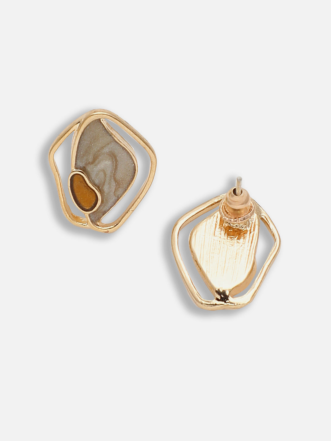 Gold Plated Party Designer Stone Stud For Women