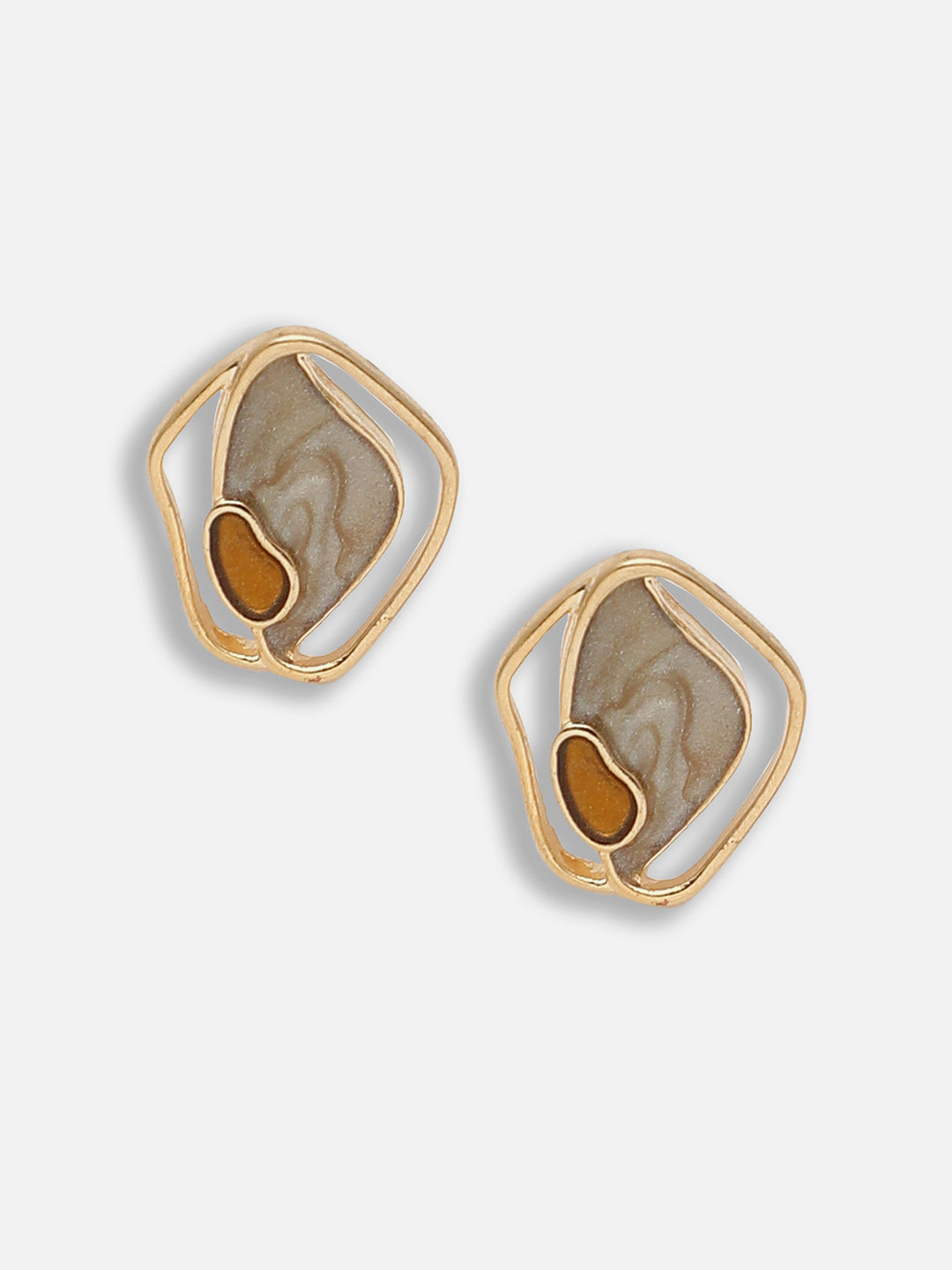Gold Plated Party Designer Stone Stud For Women
