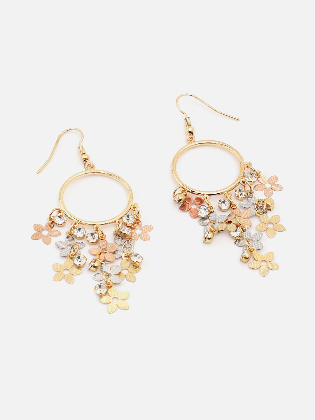 Gold Plated Party Designer Stone Drop Earring For Women