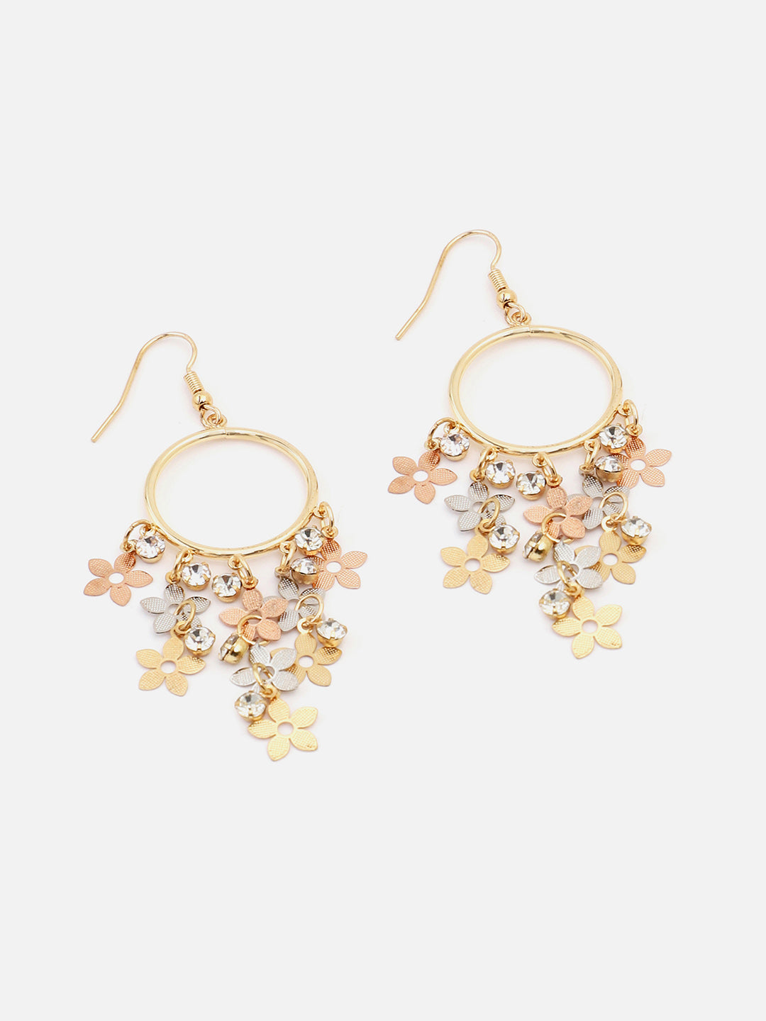 Gold Plated Party Designer Stone Drop Earring For Women