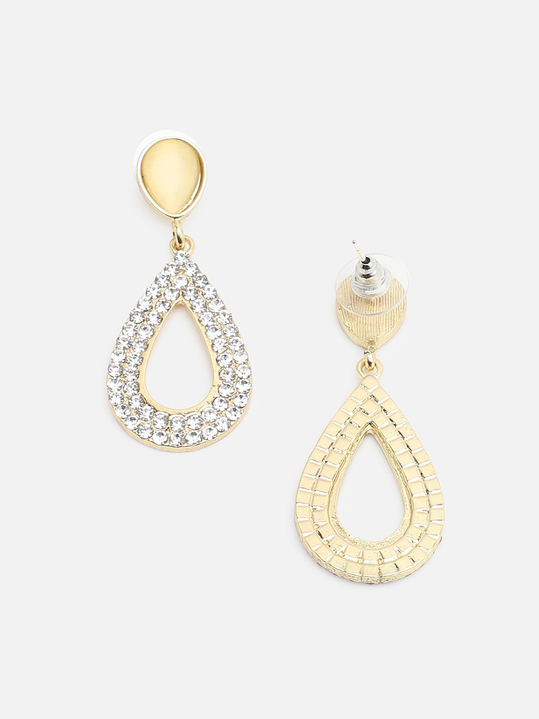 Gold Plated Party Designer Stone Drop Earring For Women